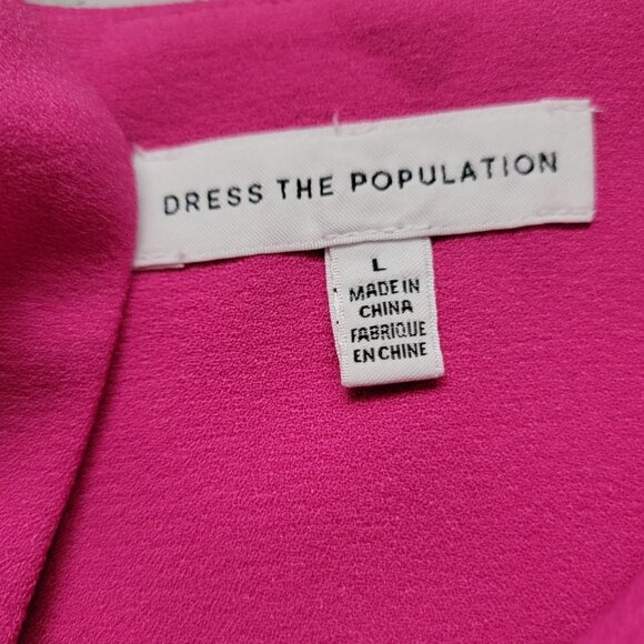 NEW Dress The Population Nicole Dress Womens L Simple Sophisticated Chic Pink - Picture 4 of 9